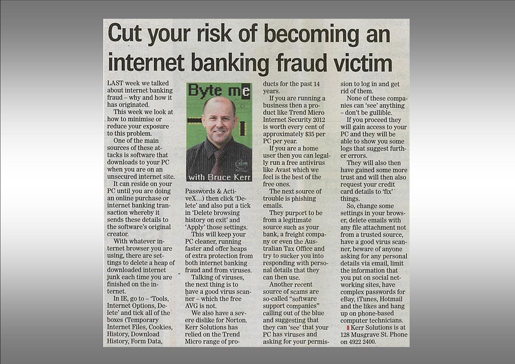2011-10-08 Byte Me Article 56 - Banking Fraud Cont